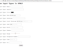 New Input Types In HTML5
